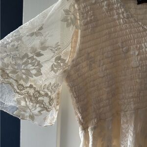 Elegant Cream Lace Dress